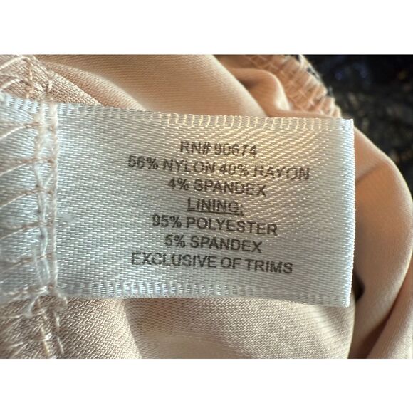 Boston Proper Size 10 All Over Lace Jumpsuit Black Wide Leg Cocktail Party Glam - Picture 14 of 16